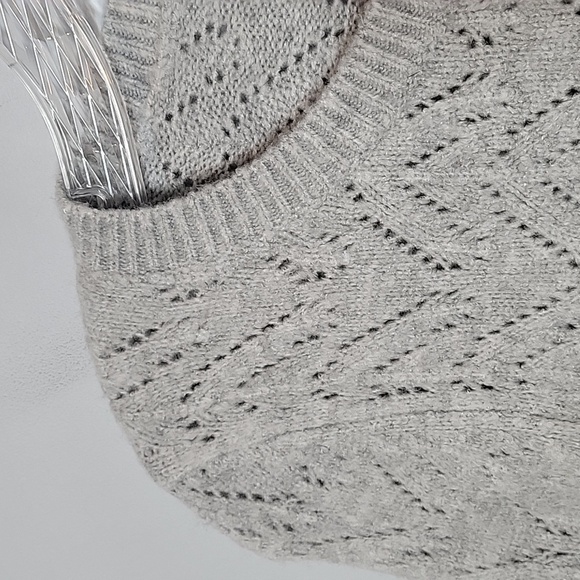 Talbots gray pointelle sweater - Picture 2 of 5